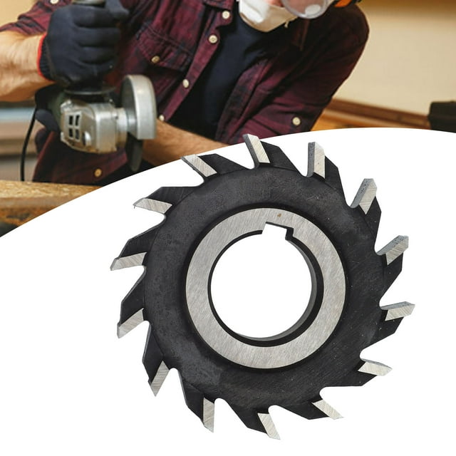 Face Mill, Milling Cutter Wear Resistant Standard Sizes 14 Teeth Glossy Edge for Drilling for Plane Processing