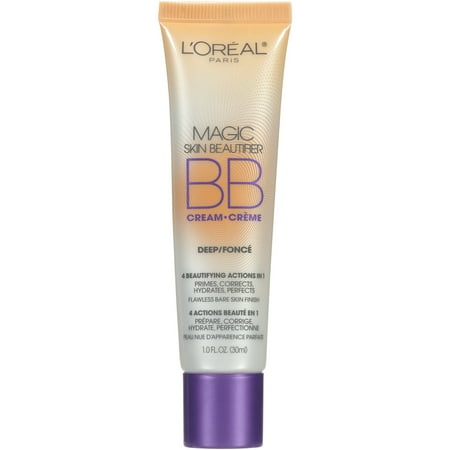 L'Oreal Paris Magic Skin Beautifier BB Cream for Face with Vitamin C and E, Deep, 1 fl oz