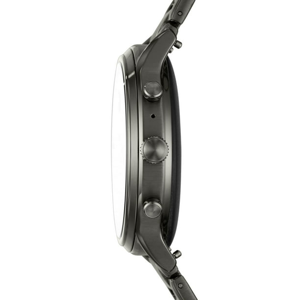 Fossil Men's The HR Smartwatch Titan Smoke-Tone Stainless Steel Smoke Steel Bracelet, FTW4024 -