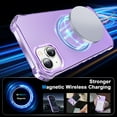thumbnail image 3 of ELEHOLD Case for iPhone 13, Shockproof Magnetic Matte Case with Wireless Charging Support,Purple, 3 of 6