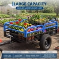 thumbnail image 3 of 1500 Lbs Heavy Duty Steel Dump Cart, 15 Cu ft Garden Utility Trailer with Removable Sides, Hand Pull or Foot Pedal Dumping for ATV UTV Lawn Mower Tractor, 3 of 8