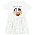 thumbnail image 3 of Inktastic Just Skip to the Part Where There's Donuts Girls Toddler Dress, 3 of 5