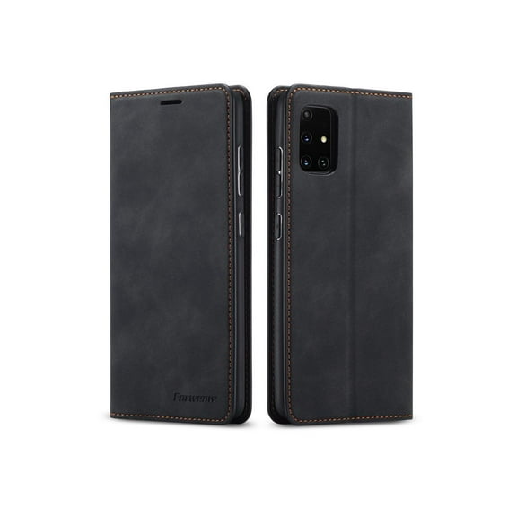 Samsung Galaxy A31 Case, Premium PU Leather Cover TPU Bumper with Card Holder Kickstand Hidden Magnetic Shockproof Flip Wallet Case for Galaxy A31 4G