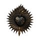 thumbnail image 4 of Escultura de pared del Sagrado Corazón de Harz, decoración de pared, arte decorativo de pared, trabajo Negro, 4 of 9