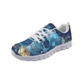 thumbnail image 3 of chaqlin Skull Sneakers for Women Walking Shoes Comfortable Lace-Up Running Shoes Flower Breathable Slip-on Jogging Shoe Outdoor Mesh Trainers for Men Size 7, 3 of 7
