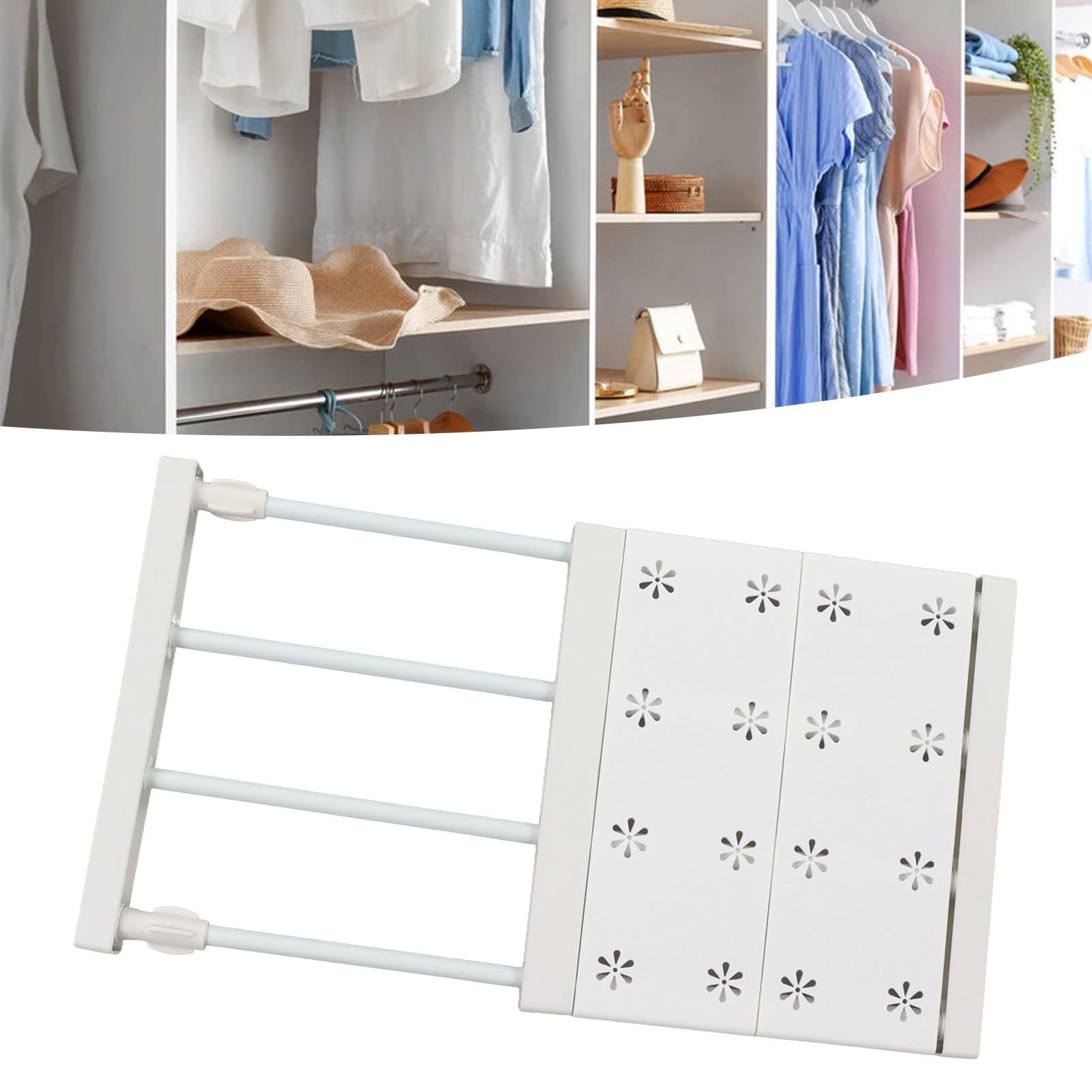 Wardrobe Partition Board Easy Installation Extendable Rod Wardrobe Layered Partition Board For Bathroom 11.8 15.7in Walmart