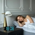 thumbnail image 3 of LED Alarm Clocks, Modern Minimalist Style, Battery and Plug-in, Large Display, Mirror Reflective Design, Versatile Digital Screen, Ideal for Homes and Offices, 3 of 5