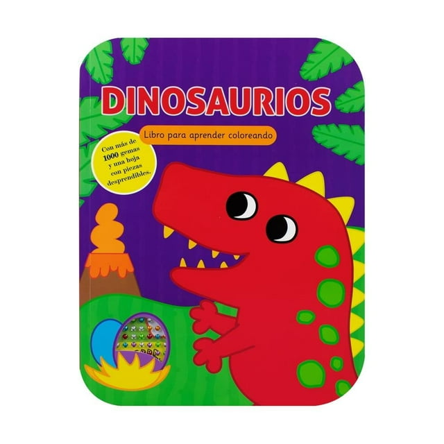 Libro para Aprender Coloreando Dinosaurios Silver Dolphin Mammoth World