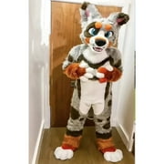 Dog Mascot Costume Fur Fox Dog Husky Furry Suit Fursuit Halloween Christmas Birthday Party Gift