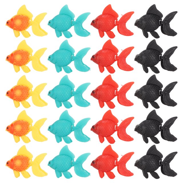 Peces falsos, 20 piezas de peces artificiales en movimiento, peces artificiales en movimiento, peces de acuario artificiales, características mejoradas Jadeshay A