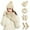 Beige, variant on Winter Women's Woolen Hat Bib Gloves And Socks 4 Piece Set