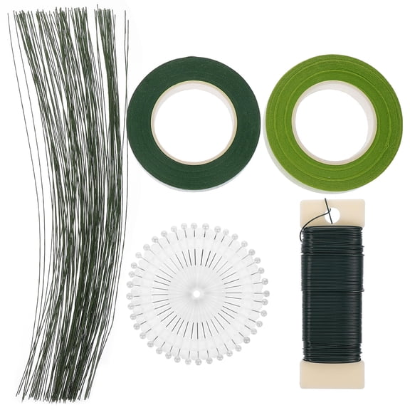 HOMEMAXS Worgeous 1 Set Flower Making Stem Wires Artificial Flower Stem Paper Tape Floral Arrangement Kit