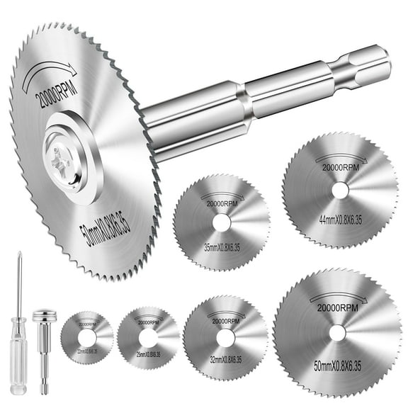 Cutting Wheel for Drill 1/4 Inch Hex Shank Rotary Drill Saw, 6Pcs HSS Saw Blades for Drills Rotary Tools