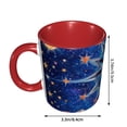 thumbnail image 3 of Star Explode Coffee Mug Fun Custom Ceramic Mugs 11oz Red, 3 of 5
