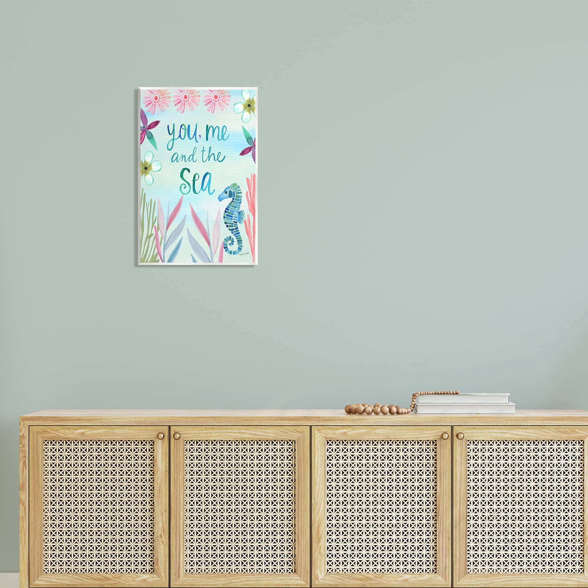 Stupell Industries You, Me & Sea Romanic Beach Lover Ocean Life Phrase Graphic Art Unframed Art Print Wall Art, Design by Katie Doucette