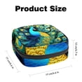 thumbnail image 2 of Peacock Sanitary Napkin Purse Period Bag Small Storage Travel Security Pouch Case, 2 of 6
