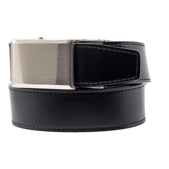 Nexbelt Go-In! Beveled Shield Black V.3 Smooth Leather Belt