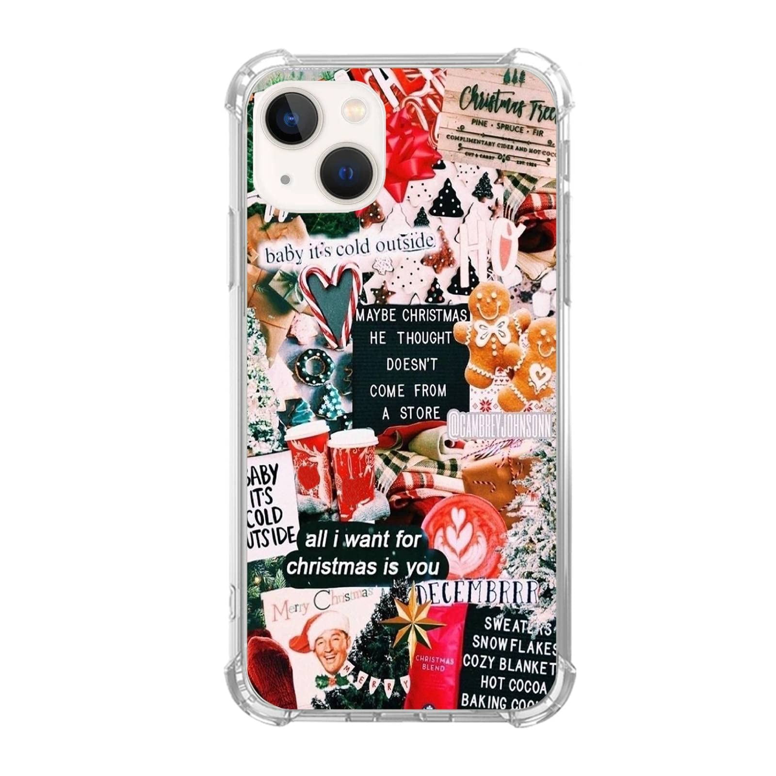 Christmas Collage Case Compatible with iPhone 14 Plus,Aesthetic