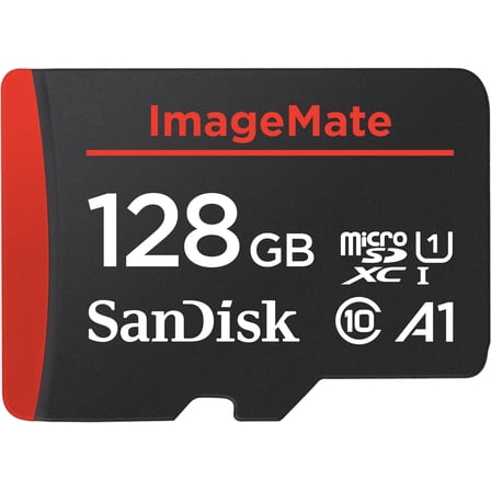 SanDisk 128 GB ImageMate microSDXC UHS-1 Memory Card with Adapter - C10, U1, Full HD, A1 Micro SD Card