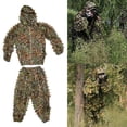 thumbnail image 3 of 2Pcs Premium Ghillie Suit 3D Leaf Adultos Ghillie Suit Woodland Camuflaje Chaqueta ntalones con capucha Conjunto para ejercicio al DYNWAVEMX Camuflaje de Ghillie Trajes, 3 of 8