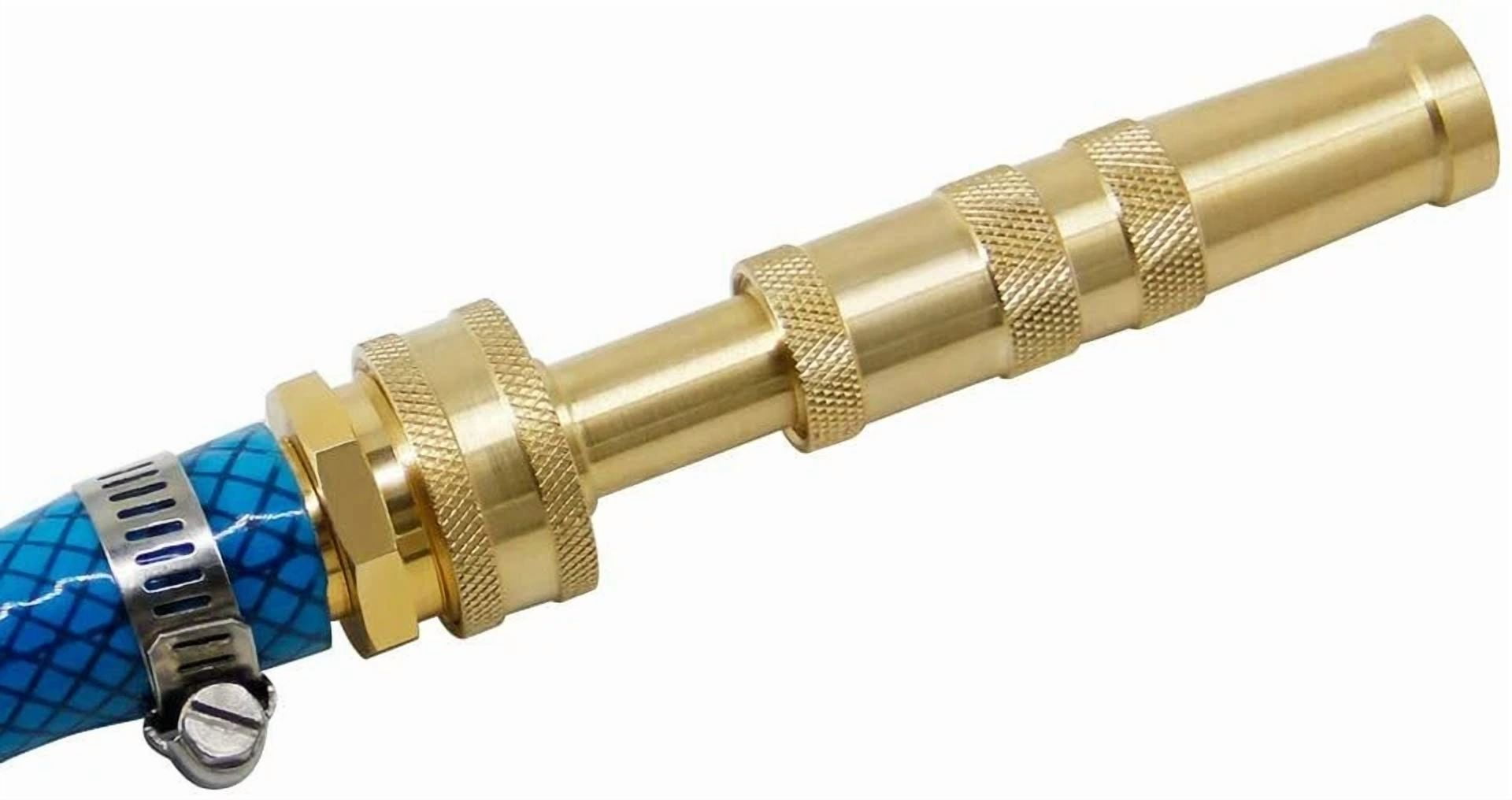 PURELY- Solid Brass Garden Spray Nozzle 4" Adjustable Twist Water Hose Nozzle Usa Stock