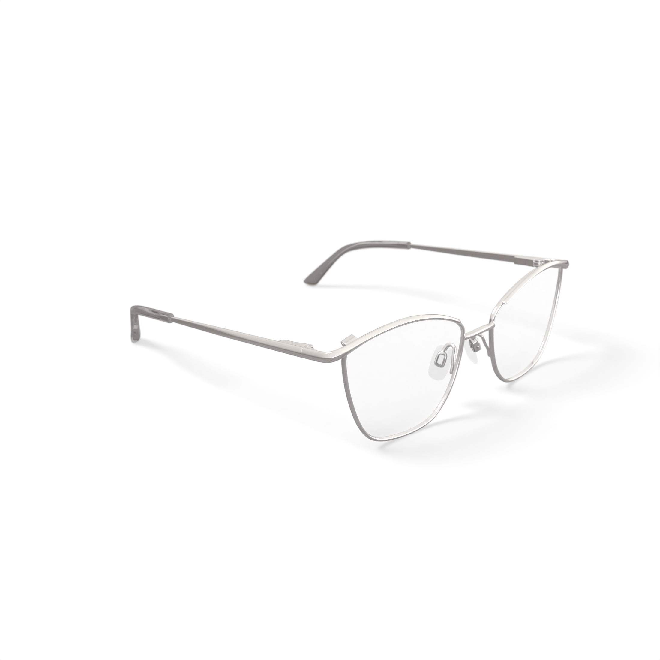 Walmart Women's MV016 Chelsea Cat Eye Prescription Eyeglasses with Case, Silver