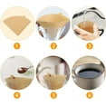 thumbnail image 3 of Filtros de Café Desechables Cono #2, 100 Pzas, Papel Natural No Blanqueado para 1-4 Tazas, Compatible con Cafeteras de Goteo y V60 Pour Over, 3 of 6