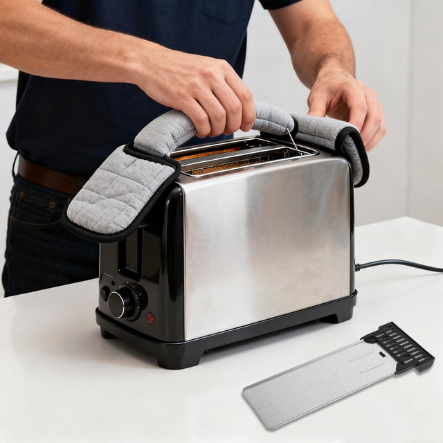BESTYASH 2Ud Metálica Para Recoger En Tostador Con Asa Plástica