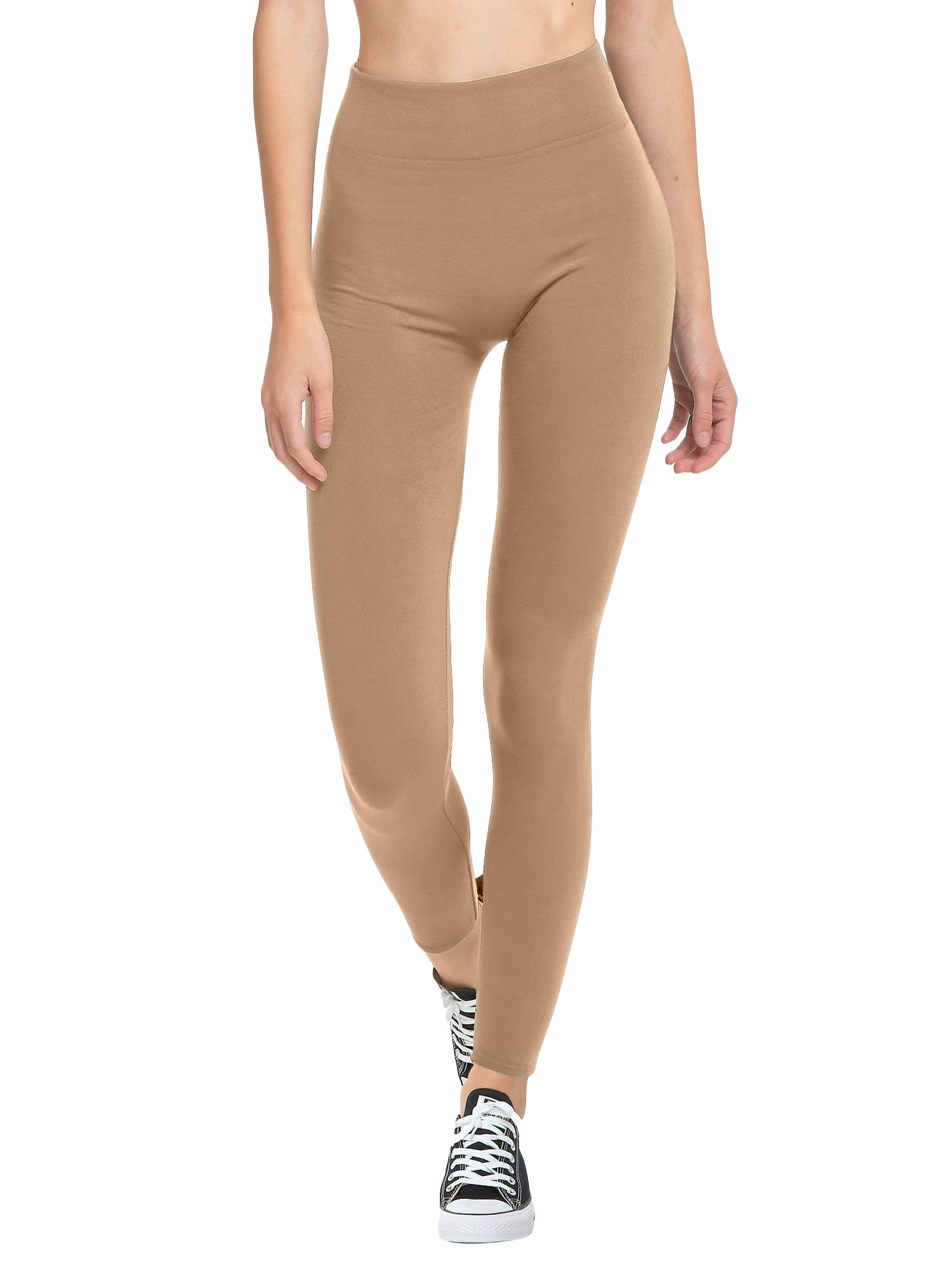 Women Plus Seamless Waist Lined Warm Leggings (Beige - Size Regular) - Walmart.com