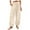 Khaki*Cargo Pants, variant on Summer Capri Pants for Women, Women's Cotton Linen Button Cropped Pants Ankle Soild Color Trousers with Pockets