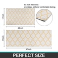 thumbnail image 7 of Yellow Geometric Quatrefoil Pattern Kitchen Rugs Sets Of 2,Anti Fatigue Kitchen Mat Rugs Non Slip Washable,Decorative Kitchen Floor Mats for Kitchen,Sink,Laundry,17"x30"+17"x47", 7 of 7