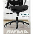 thumbnail image 4 of Ergonomic Mesh Office Chair with Footrest and Adjustable Lumbar Support, High Back Home Office Desk Chair, 4D Flip-up Arms, 3-Level Tilt Backrest, Computer Chair for Long Desk Work, 4 of 8