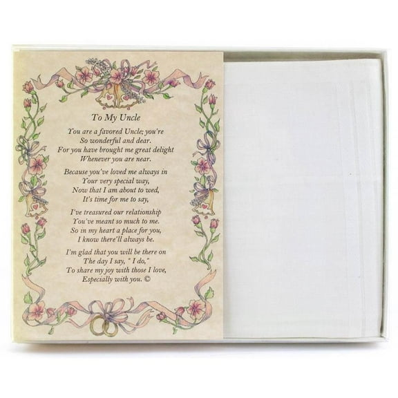 From the Bride to her Uncle Wedding Handkerchief