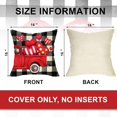 thumbnail image 2 of Valentine''s Day Hugs Kisses Decorative Throw Pillow Covers 16 x 16 Set of 4, Holiday Red Heart Arrow Buffalo Plaid Farmhouse Cushion Case Decor, Polka Dots Heart Truck Decoration for Sofa Couch, 2 of 5
