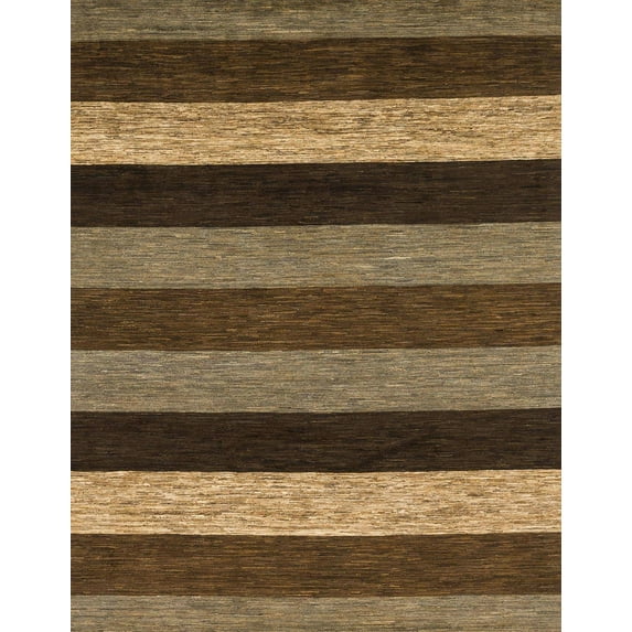 Ahgly Company Indoor Rectangle Abstract Bakers Brown Abstract Area Rugs, 8' x 10'