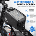 thumbnail image 5 of Bike Phone Front Frame Bag Waterproof, 6.5" Touch Screen Bicycle Top Tube Bag with TPU Screen, Dual Storage, Velcro Mount, Bike Phone Holder for Road Mountain Bikes, 5 of 6