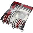 thumbnail image 3 of Blankets - Decorative Classic Blanket - Buffalo Plaid Throw Blanket - Comfortable and Ultra-Soft - Lightweight & Indoor Outdoor Blanket - Latte Ivory Multi - Ivory/Red Mutli, 3 of 5