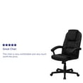 thumbnail image 5 of Flash Furniture High Back Black LeatherSoft Executive Swivel Office Chair with Arms, 5 of 14