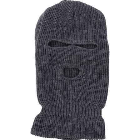 STOBOK Winter Balaclava Knitted Hat in Grey with 3-Holes Face Cover for Outdoor Cycling