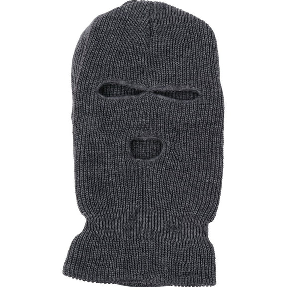 STOBOK Winter Balaclava Knitted Hat in Grey with 3-Holes Face Cover for Outdoor Cycling
