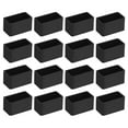 thumbnail image 1 of Uxcell 26Pack Tapas de patas de silla cuadradas, 40mm x 20mm OD, cubiertas de pies de muebles en color negro, 1 of 6