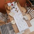 thumbnail image 6 of Rojia Faux Fur Christmas Table Runner with Golden Sequin Snowflakes, White Super Soft Thick Table Decoration for Winter Holiday Xmas Party, 13*70.8in, 6 of 7