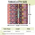 thumbnail image 2 of Ethnic Figure and Pattern Square Fitted Tablecloth with Elastic Edge,Square Table Cover,Washable Elastic Table Cover for Home Kitchen Party Decor 36"x36", 2 of 6