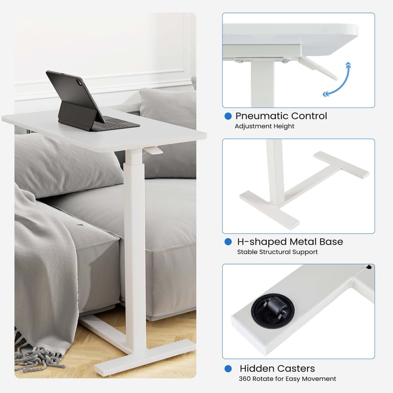 Mobile Standing Desk with Adjustable Height and Rolling Casters photo 3