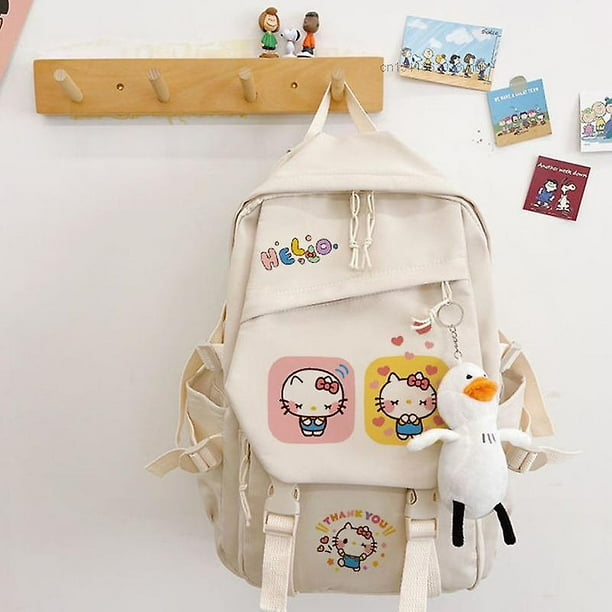 hello kitty backpack y2k Sanrio Hello Kitty Women's Bag Fashion Design Graffiti Backpack Y2k