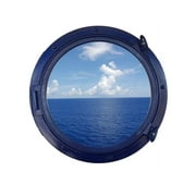 Navy Blue Porthole Window 24" - Port Hole Window - Ship Port Hole - Nautical Decor - Porthole Decoration - Ship Porthole Window - Nautical Home Acce