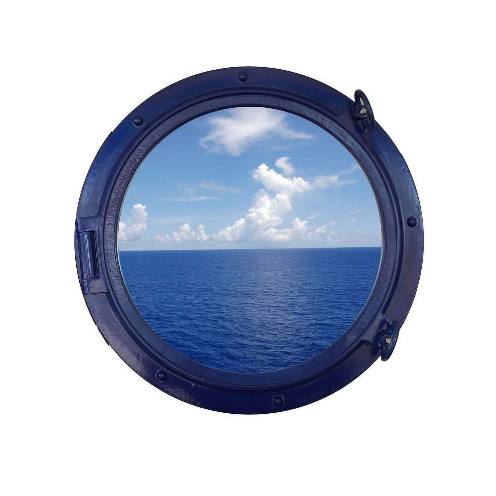Navy Blue Porthole Window 24" - Port Hole Window - Ship Port Hole - Nautical Decor - Porthole Decoration - Ship Porthole Window - Nautical Home Acce