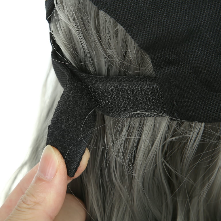 Unique Bargains Baseball Cap With Hair Extensions Curly Wig