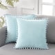 thumbnail image 2 of Funda de almohada de terciopelo, paquete de 2 fundas de almohada decorativas para sofá cama, sofá, silla, funda de tapicería, funda de almohada cuadrada sólida, 40x40cm Ormromra ZH-370-4, 2 of 7