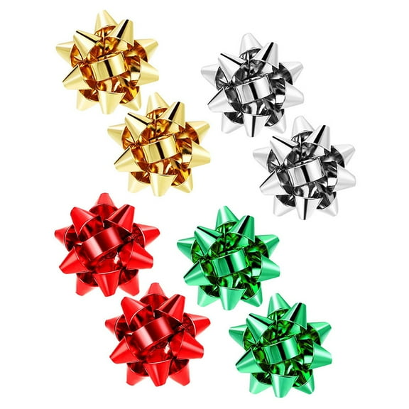 Sdmnsg-T 4 Pairs Christmas Earring Bow Shape Santa Earrings for Women